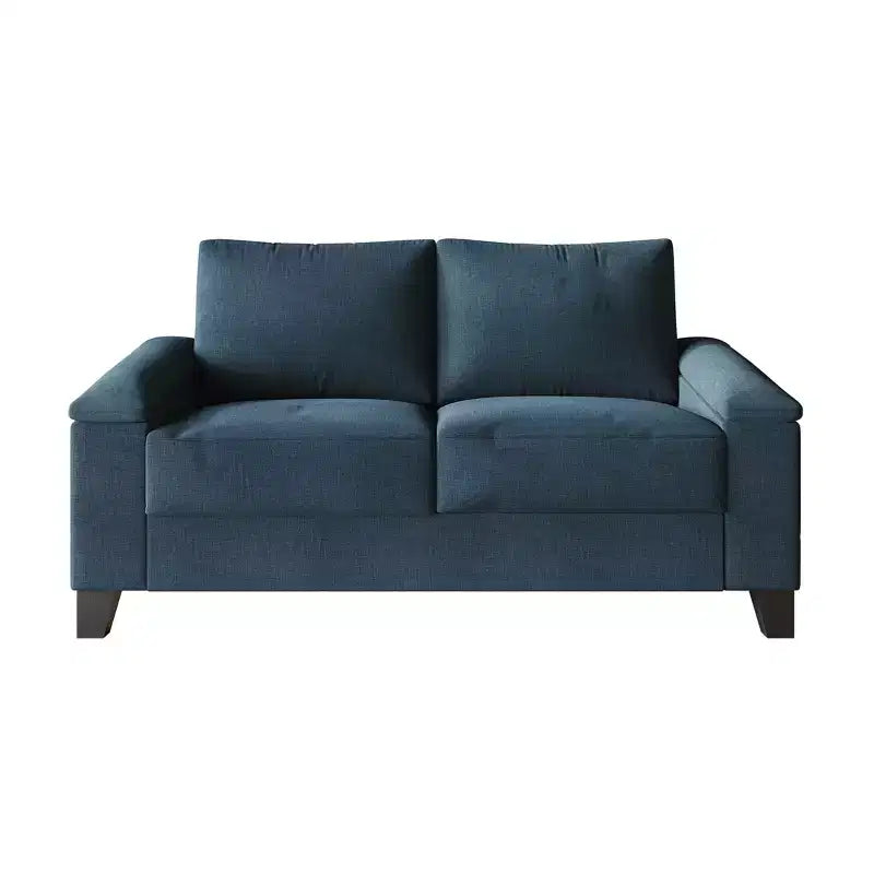 Canapé deux places en lin beige / bleu / beige foncé / gris / bleu clair