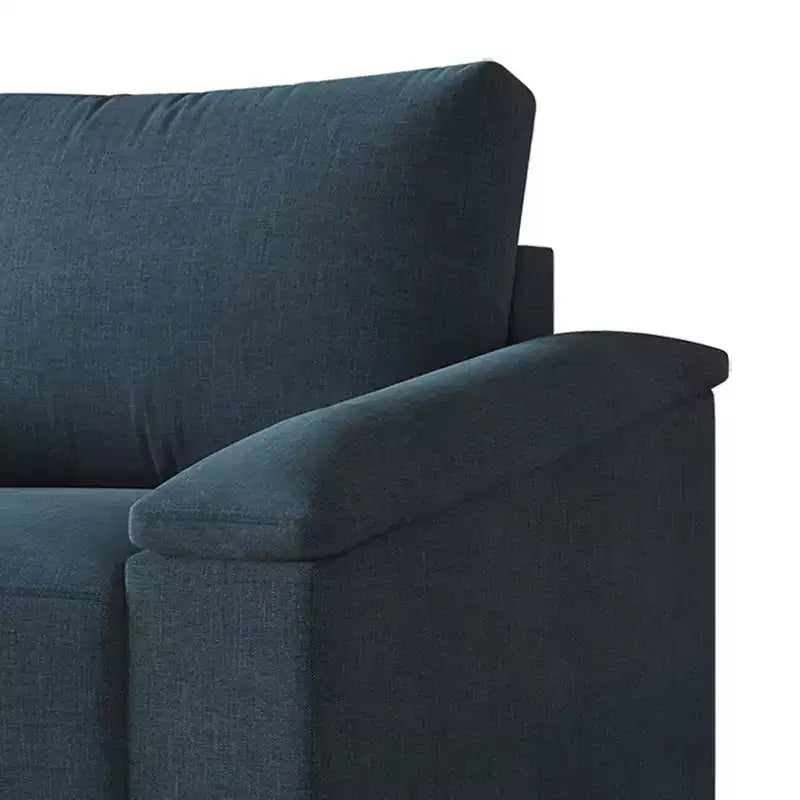 Canapé deux places en lin beige / bleu / beige foncé / gris / bleu clair
