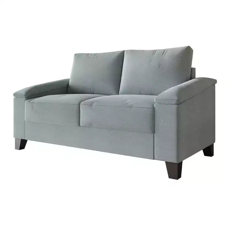Canapé deux places en lin beige / bleu / beige foncé / gris / bleu clair