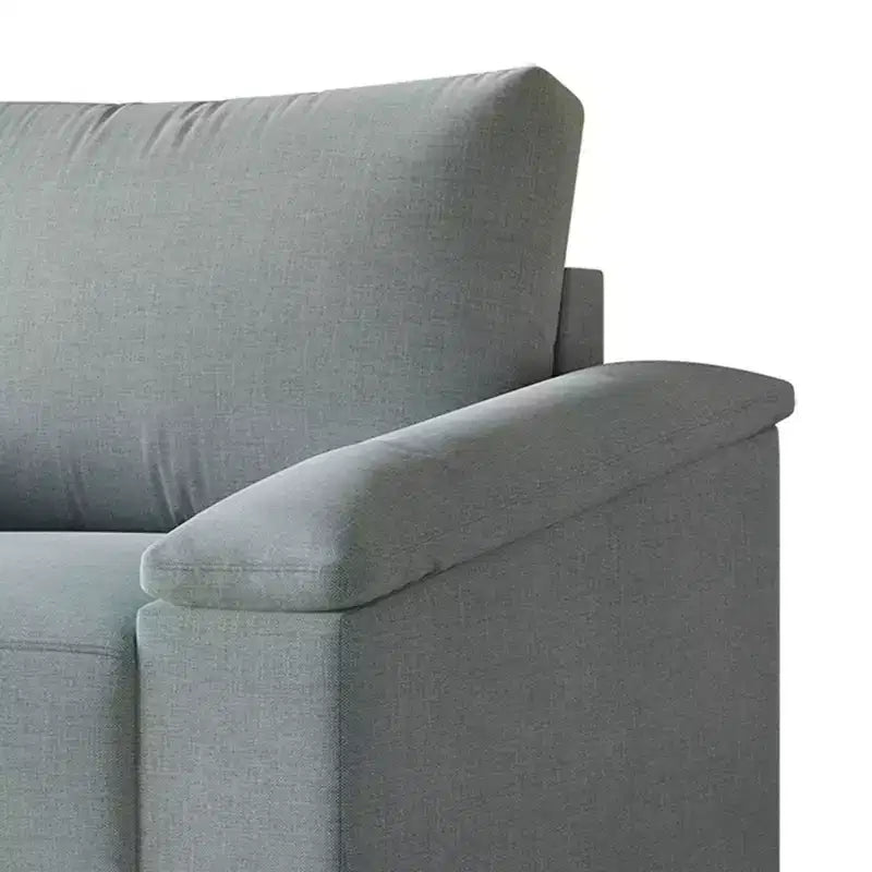 Canapé deux places en lin beige / bleu / beige foncé / gris / bleu clair