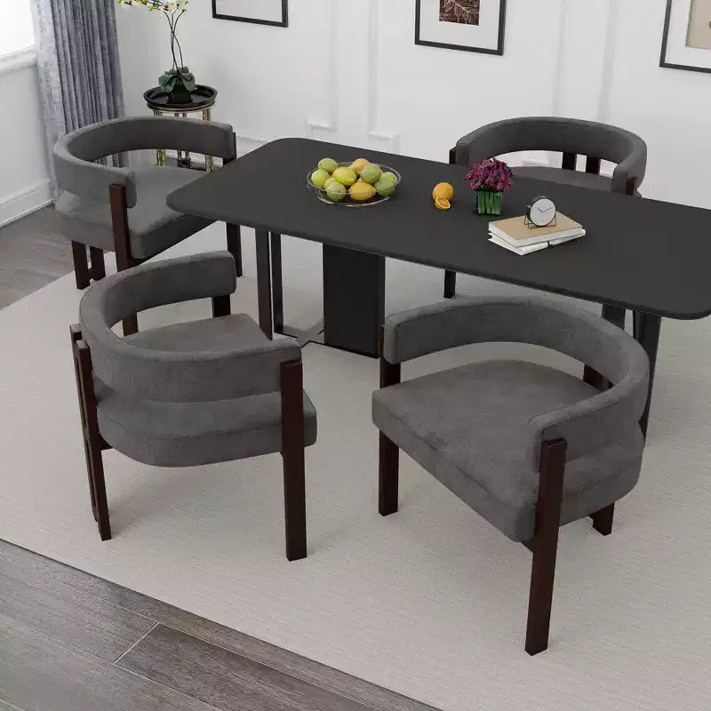 Table de bar carrée noire, plateau MDF, 2-4 personnes