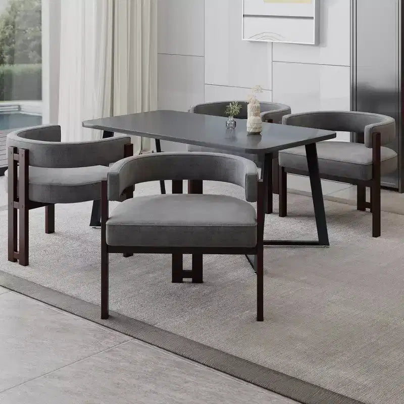 Table de bar carrée noire, plateau MDF, 2-4 personnes