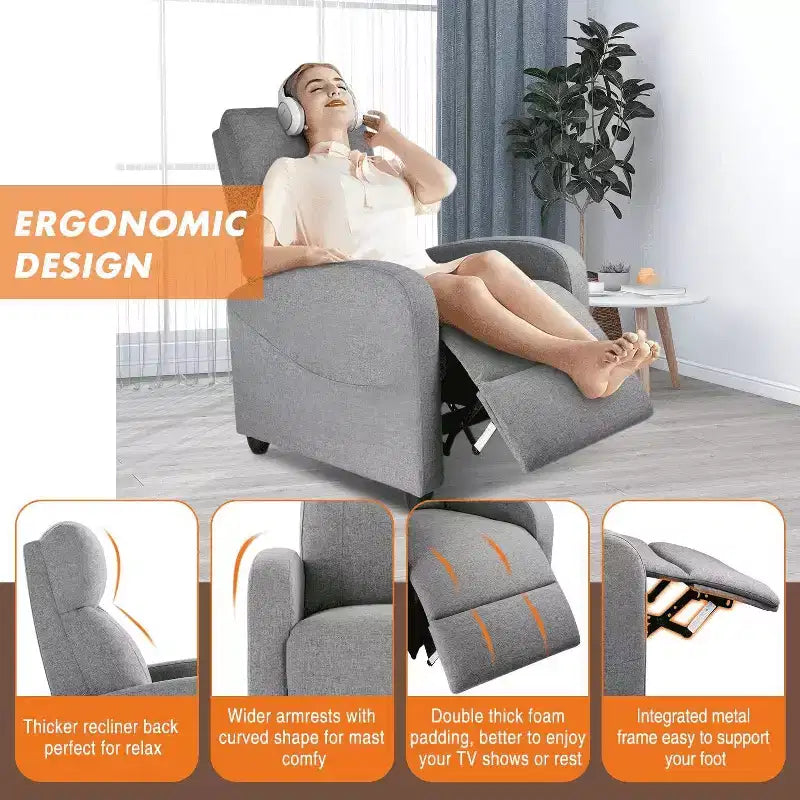 Fauteuil pivotant de couleur beige/noir/marron/gris avec coussin lombaire, une place