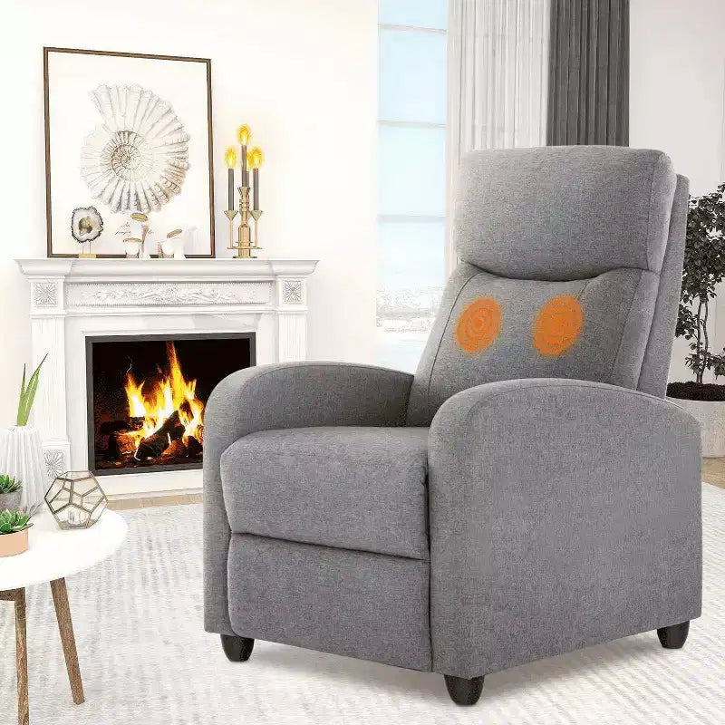 Fauteuil pivotant de couleur beige/noir/marron/gris avec coussin lombaire, une place