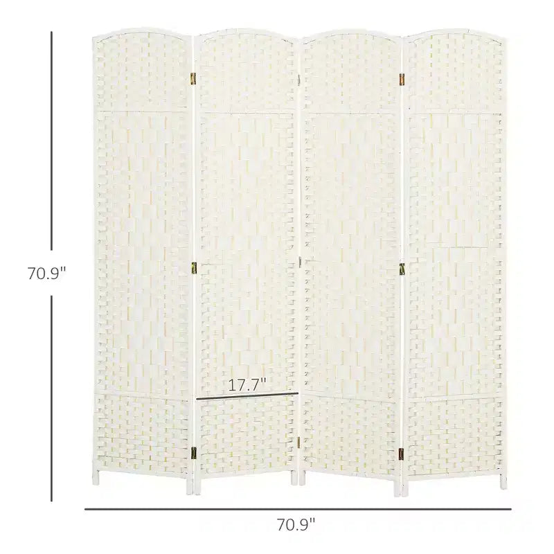 Paravent pliant à 4 panneaux, Gris/Blanc mélangé, 1,83 m de haut