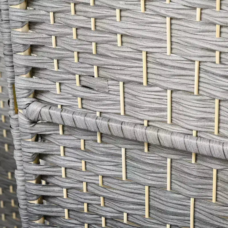 Paravent pliant à 4 panneaux, Gris/Blanc mélangé, 1,83 m de haut