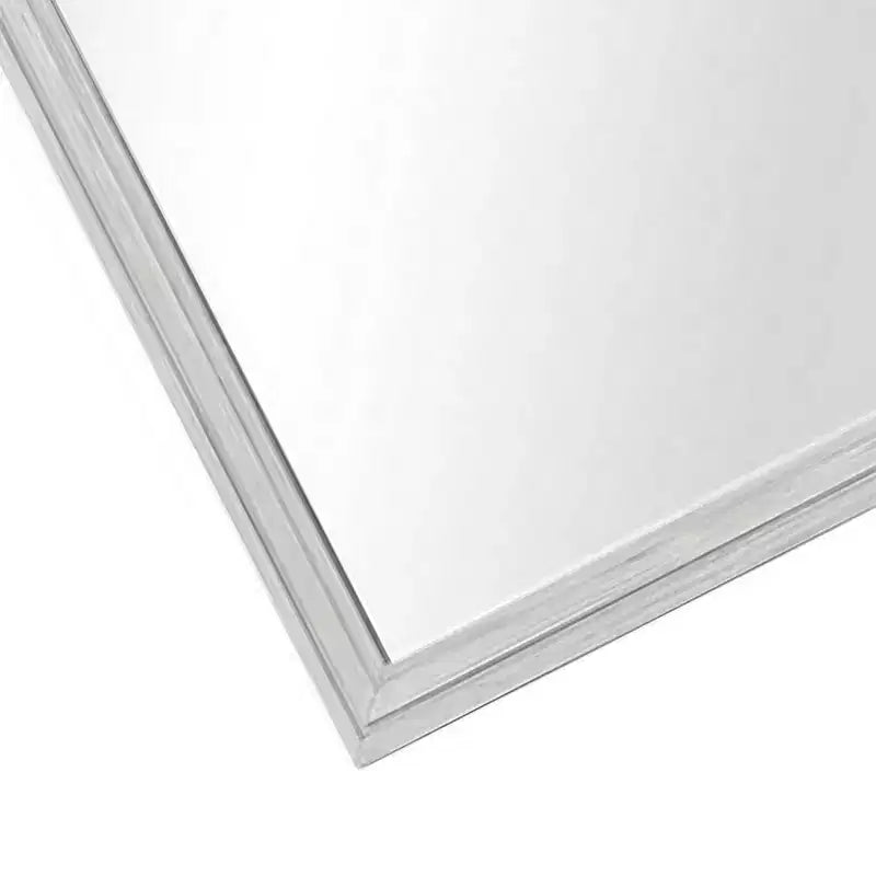 Miroir mural rectangulaire rustique blanc, verre biseauté