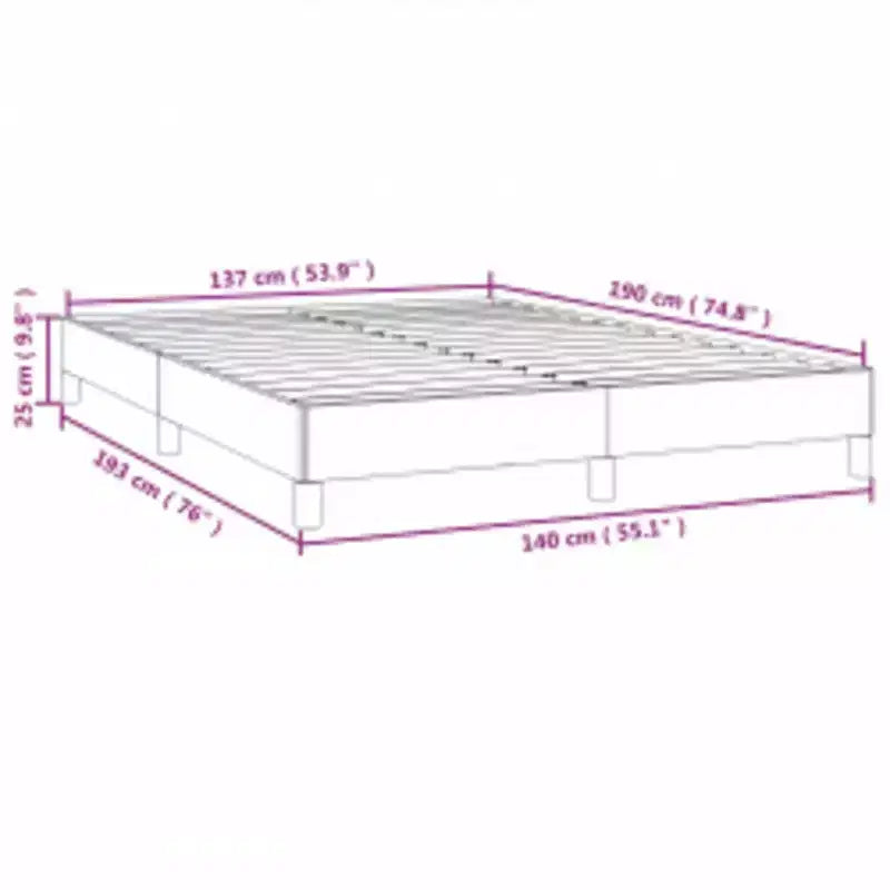 Cadre de lit plateforme complet en similicuir blanc, 2 places