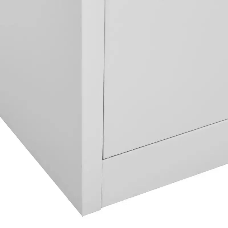 Classeur métallique avec étagères, 4 portes, verrouillable – Anthracite / Noir / Gris clair / Blanc