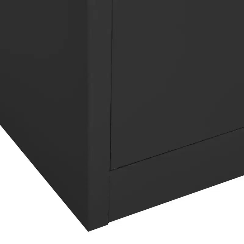 Classeur métallique avec étagères, 4 portes, verrouillable – Anthracite / Noir / Gris clair / Blanc