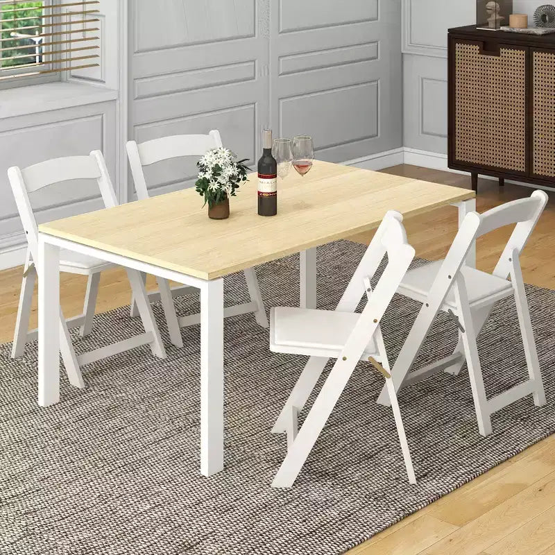 Chaise de salle à manger en similicuir blanc avec pieds en bois d'hévéa, lot de 16, pour 16 personnes