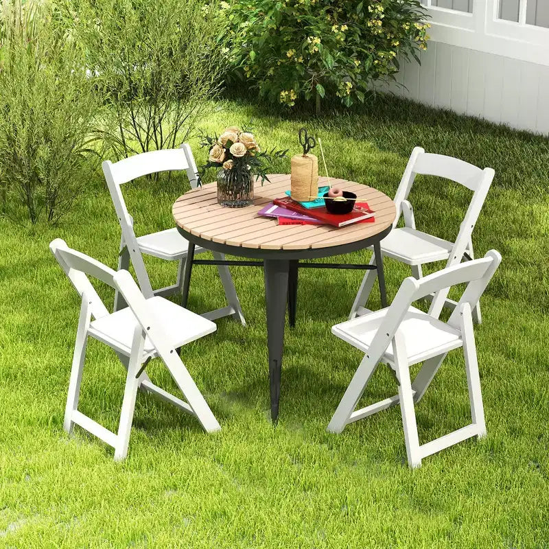 Chaise de salle à manger en similicuir blanc avec pieds en bois d'hévéa, lot de 16, pour 16 personnes