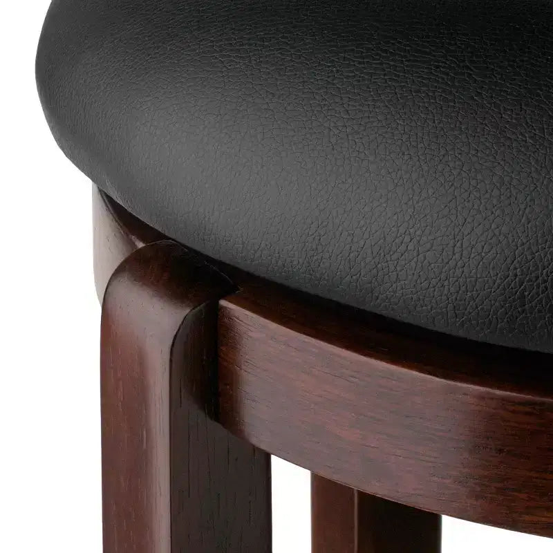 Tabouret de bar pivotant sans dossier en noyer, 1 place