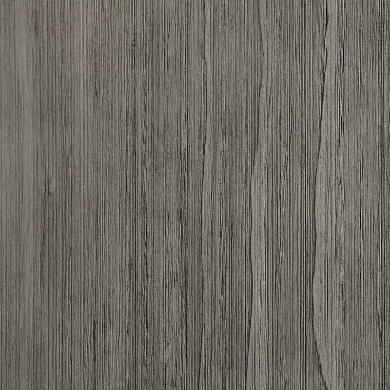 Commode à 5 tiroirs en placage de bois gris avec poignées métalliques, 1 personne