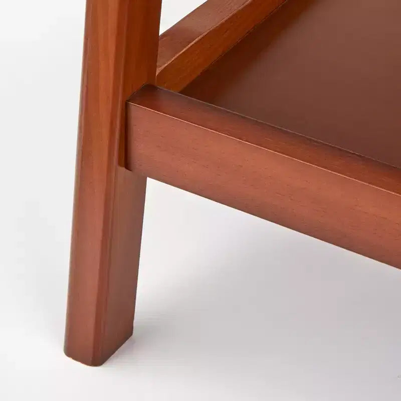 Console de style mid-century noyer et blanc, simple