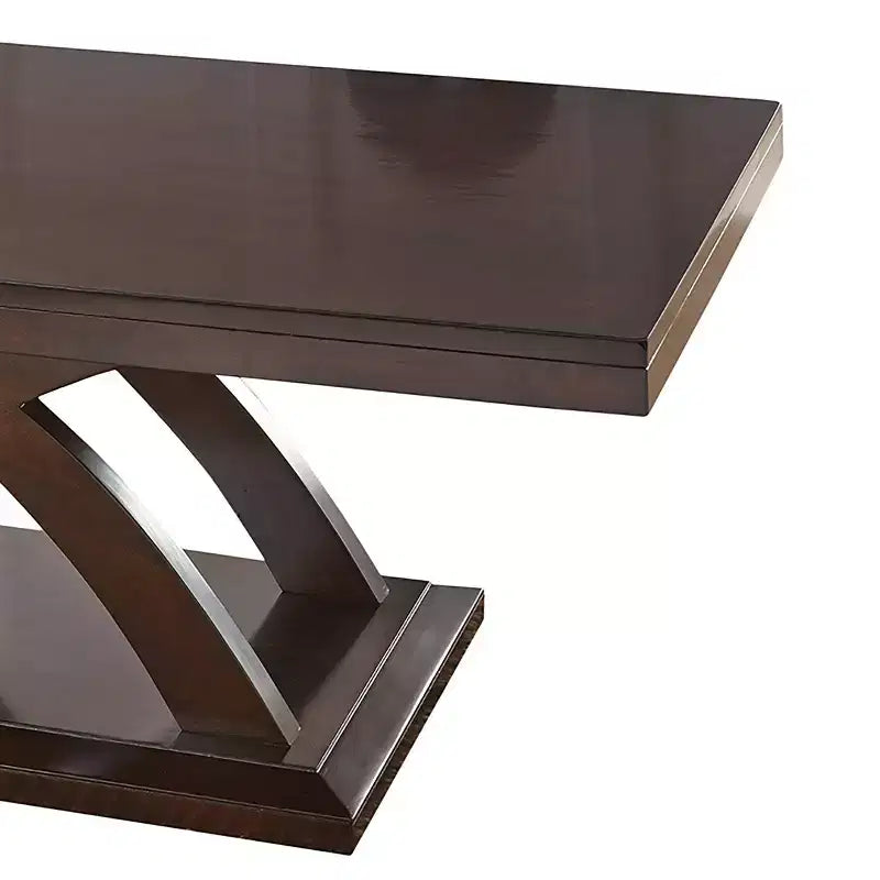 Table basse rectangulaire Espresso Cherry, piédestal