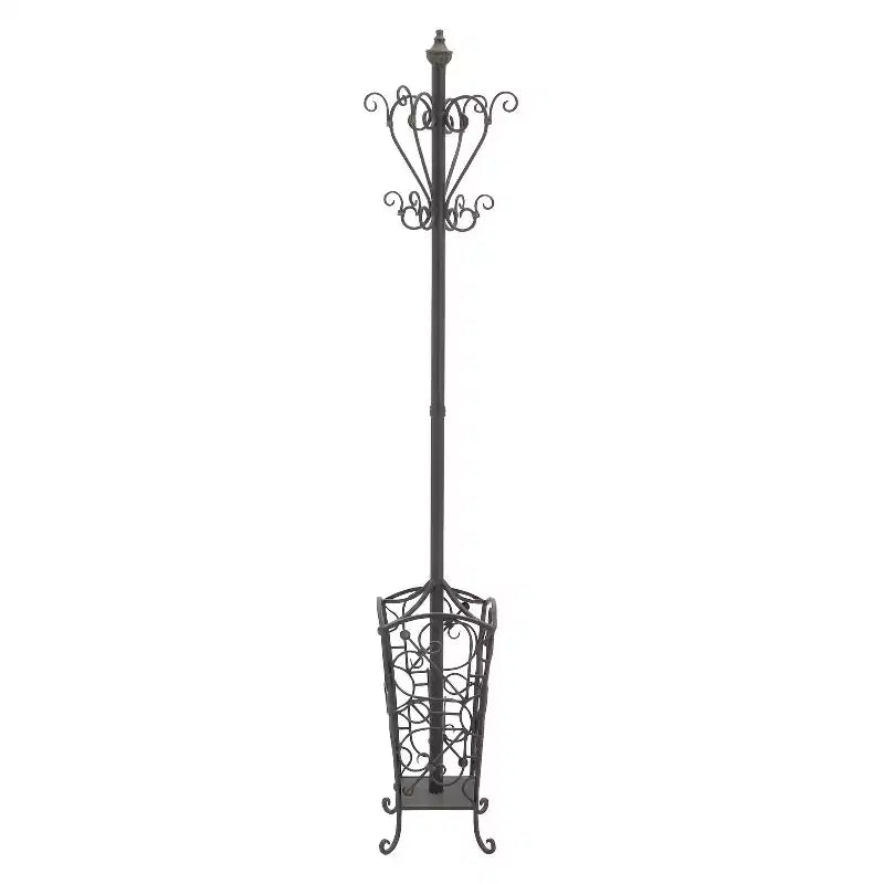 Porte-manteau en fer forgé avec porte-parapluies, sur pied, 1 personne