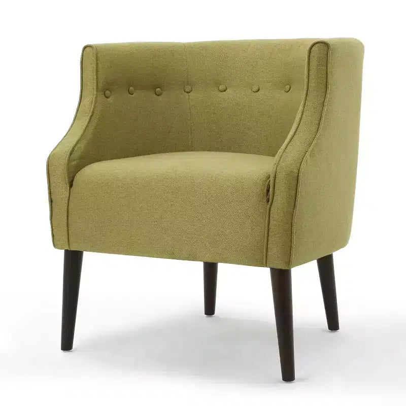 Fauteuil de club capitonné bleu marine et vert, 1 place
