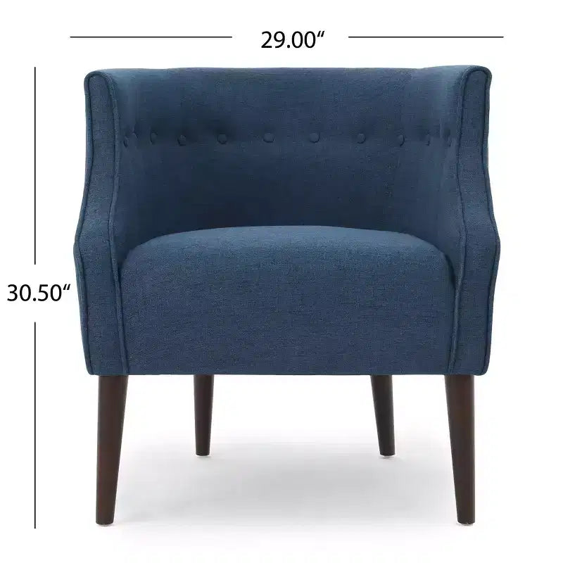 Fauteuil de club capitonné bleu marine et vert, 1 place