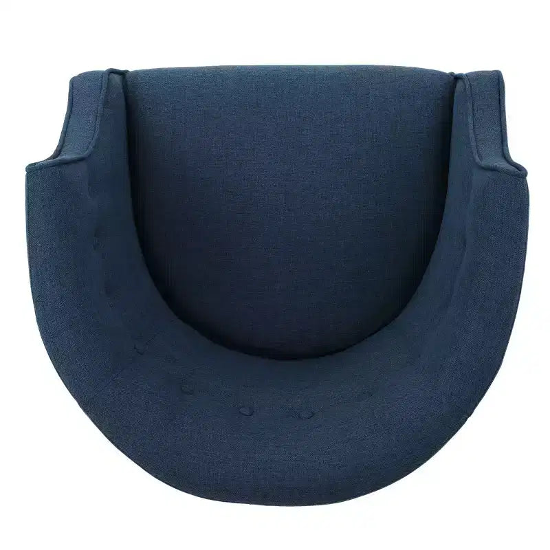 Fauteuil de club capitonné bleu marine et vert, 1 place