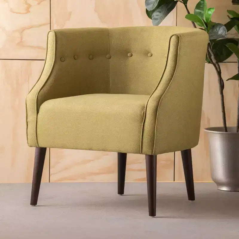 Fauteuil de club capitonné bleu marine et vert, 1 place