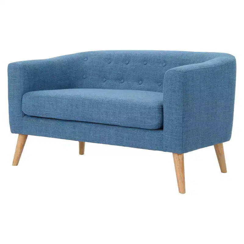 Causeuse gris / bleu pâle du milieu du siècle, 2 places