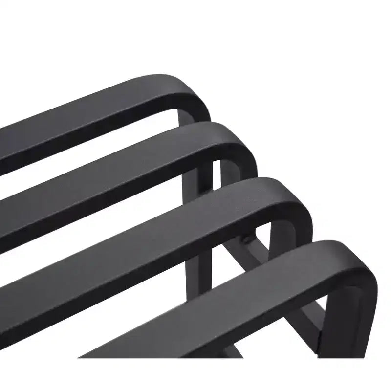 Banc d'entrée en métal noir et blanc avec range-bottes, 1 place