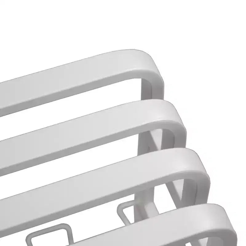 Banc d'entrée en métal noir et blanc avec range-bottes, 1 place