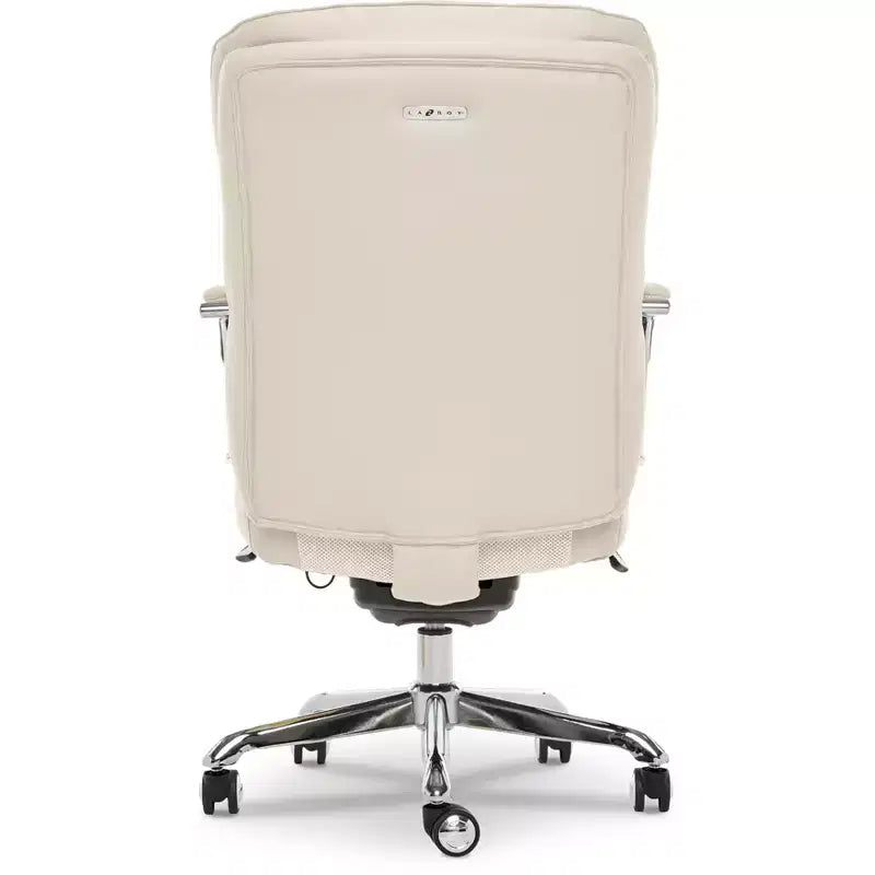 Fauteuil de bureau en cuir reconstitué marron avec accoudoirs rembourrés, réglable en hauteur, 1 personne