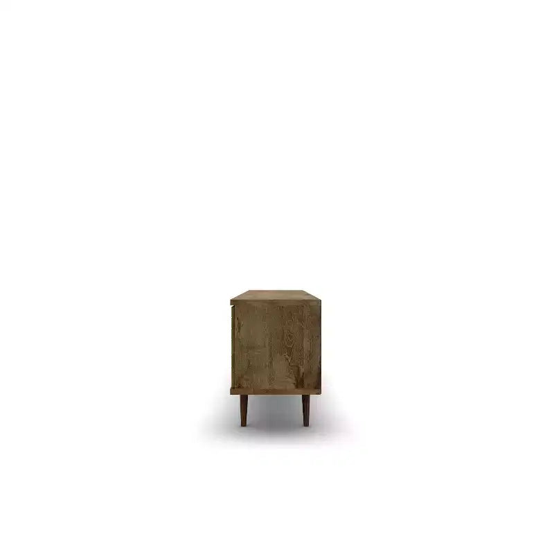 Meuble TV en MDF avec 2 étagères et 2 portes d'armoire, convient jusqu'à 60", 1 personne