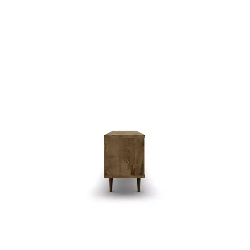Meuble TV en MDF avec 2 étagères et 2 portes d'armoire, convient jusqu'à 60", 1 personne