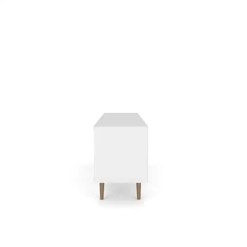 Meuble TV en MDF avec 2 étagères et 2 portes d'armoire, convient jusqu'à 60", 1 personne