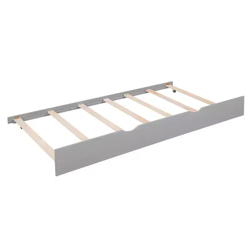 Lit cabane blanc pour enfants avec tiroir gigogne et étagère, taille simple/double, 2 couchages